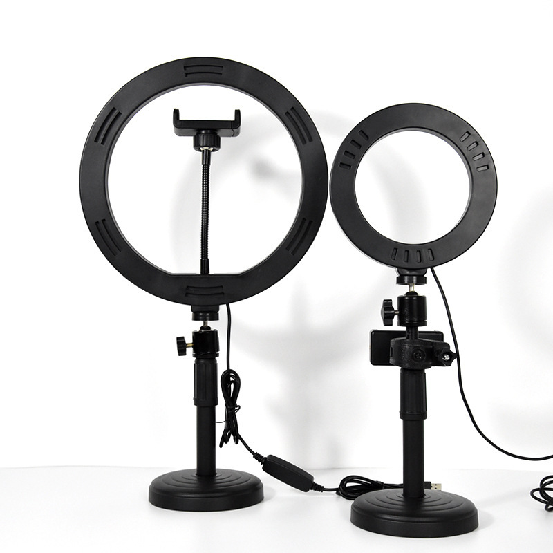 Desktop stand fill light, 10-inch LED ring light, selfie photography desktop phone stand, 26cm beauty light Application Scenario