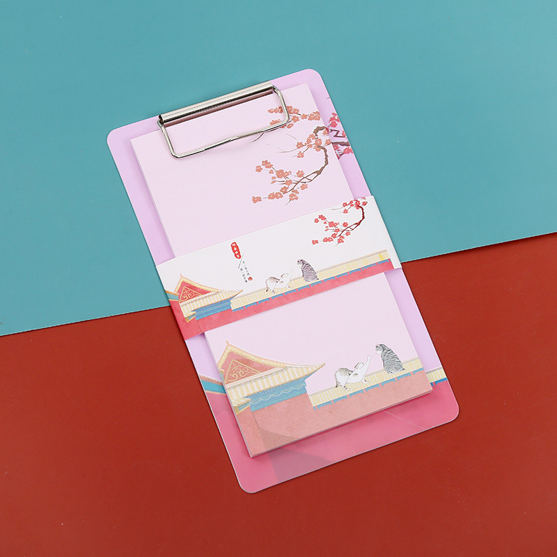 Factory direct sales of sticky note board clips, Chinese-style sticky notes of the Forbidden City, cute and creative portable student sticky note paper Specification image