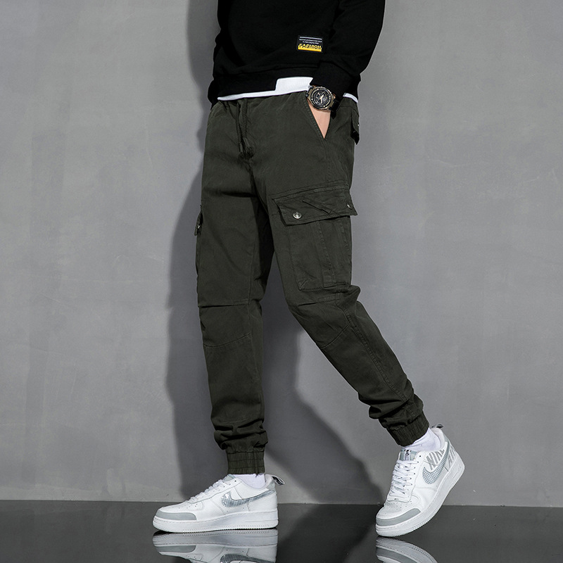 Autumn And Winter New Men's Casual Pants Trend Elastic Pants Fashion Corset Pants Comfortable Men's Pants Student Cargo Pants Men Application Scenario