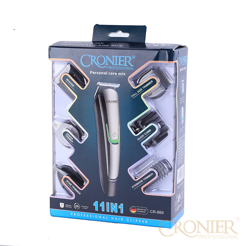 CRONIER CR-866 理发器质感舒适家用剃头推子充电式理发剪电推剪详情图5