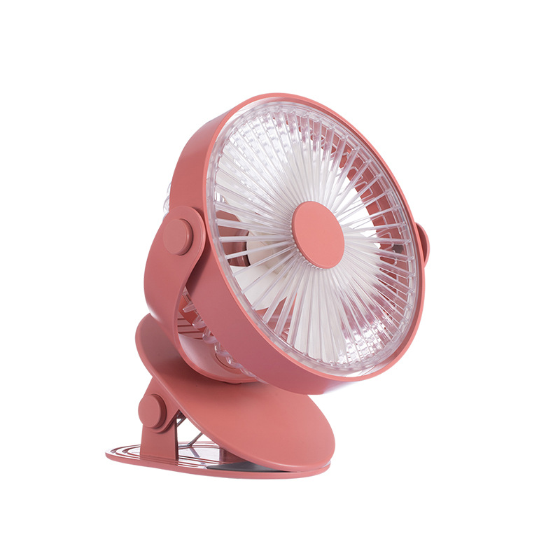 Summer cool desktop clip fan, silent LED night light fan for office and dormitory, USB simple desktop fan Item Picture