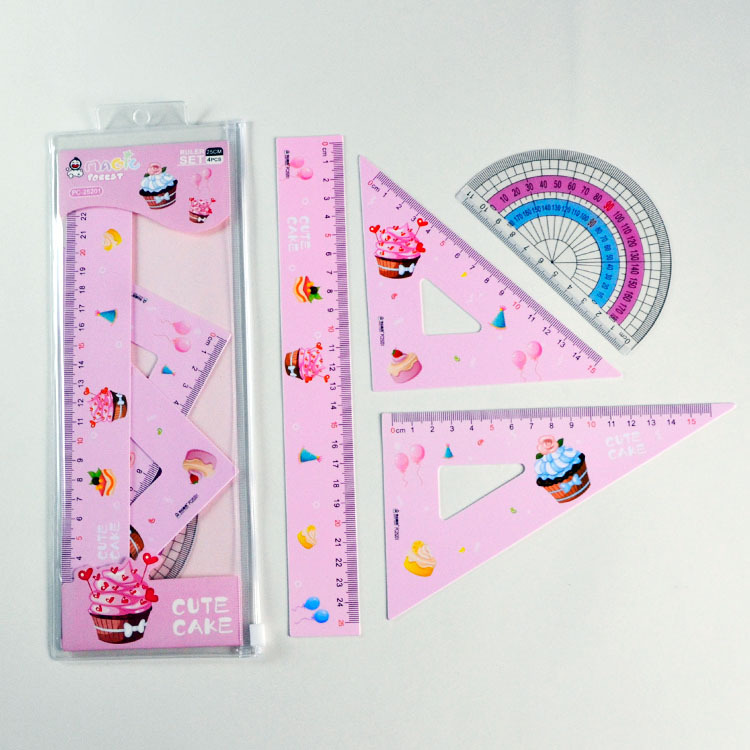 The Jungle Book PVC student set ruler protractor triangle ruler set custom ruler Application Scenario