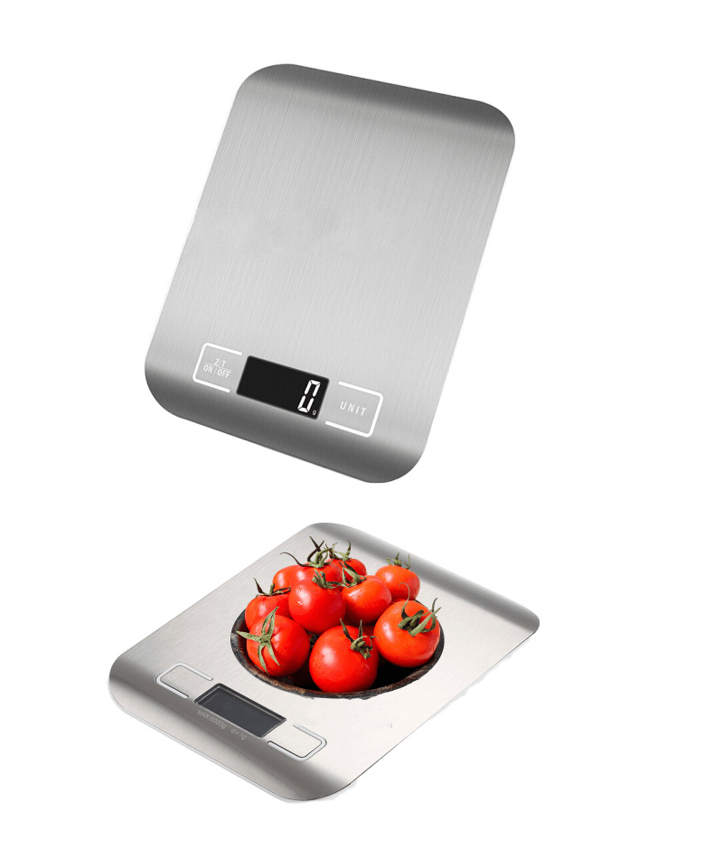Stainless steel kitchen scale, household waterproof digital food baking gram scale, best-selling kitchen electronic scale on Amazon Specification image