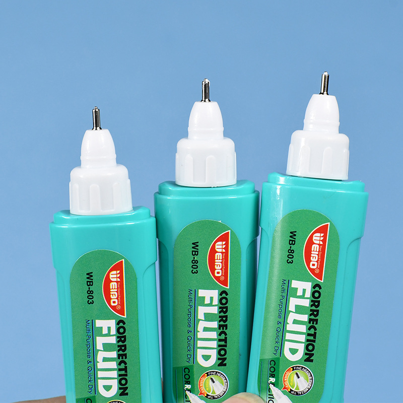 Weibo Stationery Wholesale Modern Beauty Correction Fluid Student Character Elimination and Correction Dual-Purpose Correction Fluid Small Bottle Quick-drying Correction Fluid Specification image