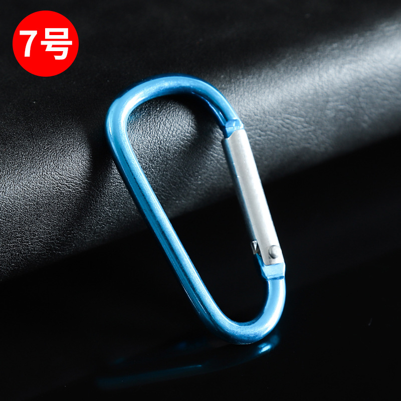 Outdoor Climbing Equipment No. 7 Aluminum Alloy Hook Spring Hook Safety Lock Metal Mountaineering Buckle Sports Kettle Buckle Application Scenario