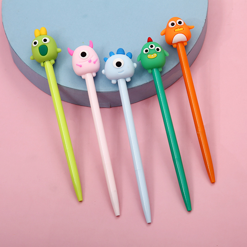 Factory Direct Sales Of South Korean Cartoon Creative Cute Little Fresh Office Pen Signature Pen Clown Monster Neutral Pen Wholesale