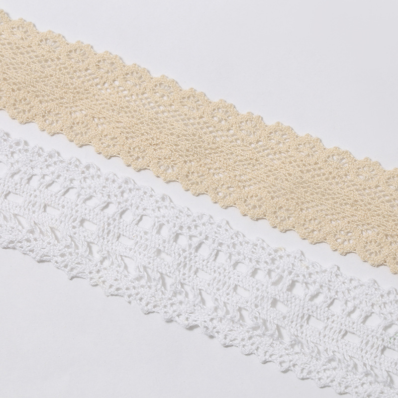 Factory Direct Sales Of Solid Color Cotton Thread Clothing Accessories Lace Diy Furniture Soft Lace Lace Spot Wholesale Application Scenario