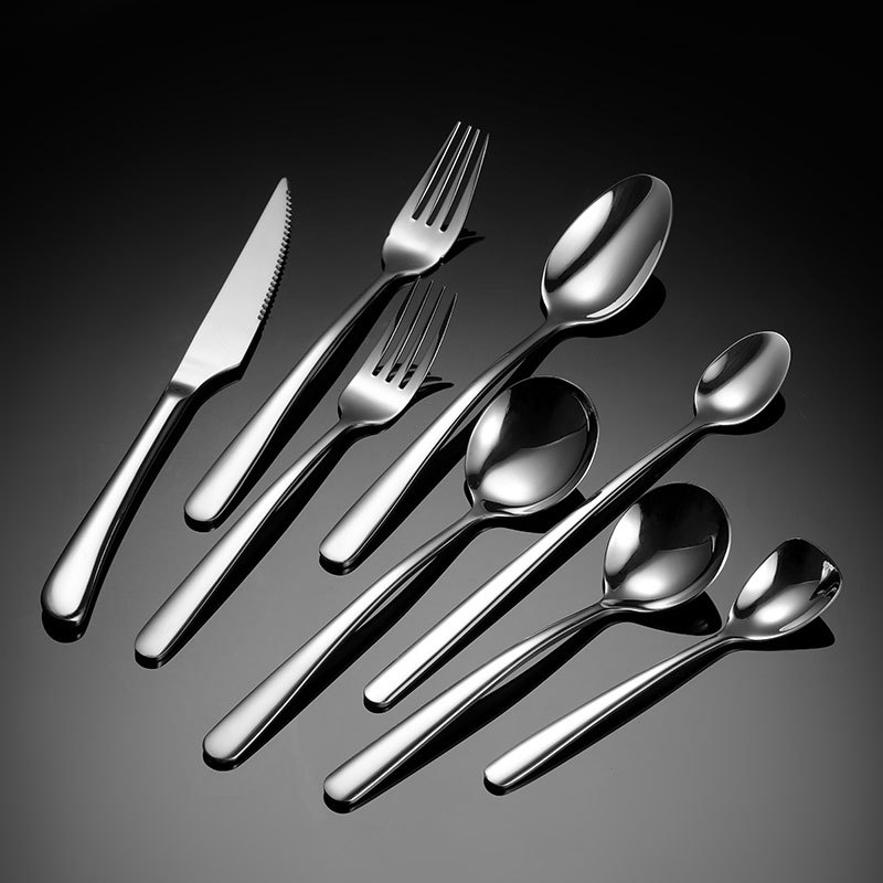 埃恩304不锈钢刀叉勺子西餐具厚重优雅系列多规格加厚布轮光礼品