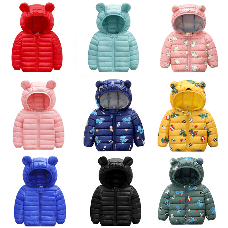Children's lightweight down cotton-padded clothes 2022 new foreign trade boys' and girls' cotton-padded clothes, small children's and baby cotton-padded jackets, winter coats