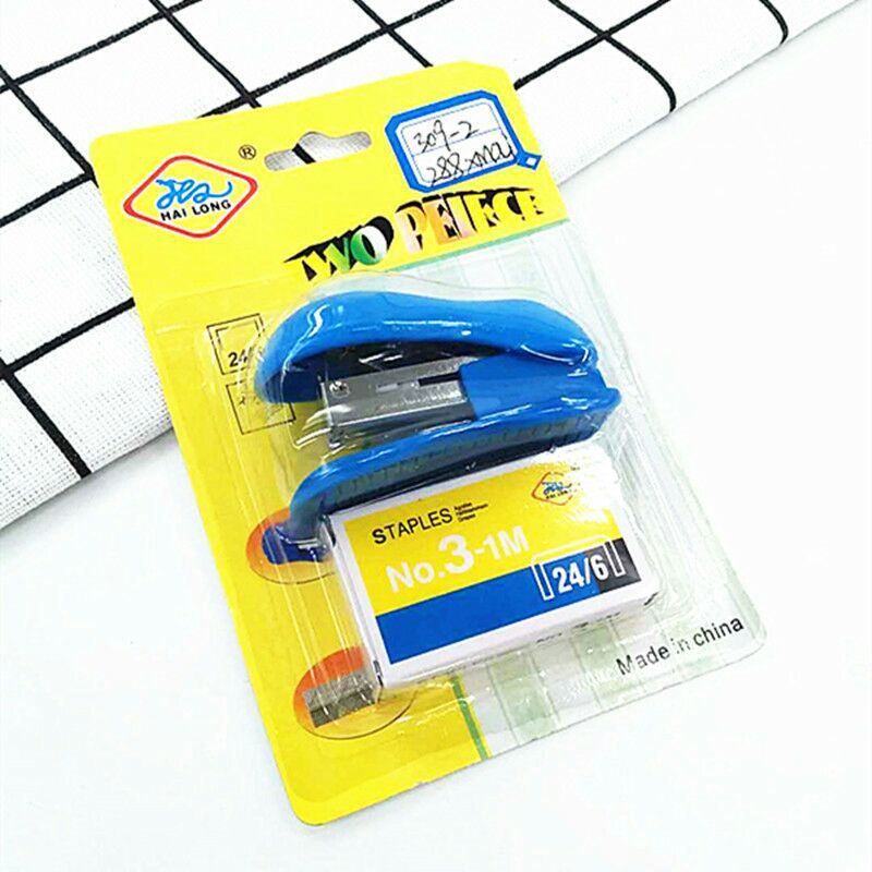 Mini creative stapler, stapler needle set, student stationery, hand-held desktop products factory direct sales
