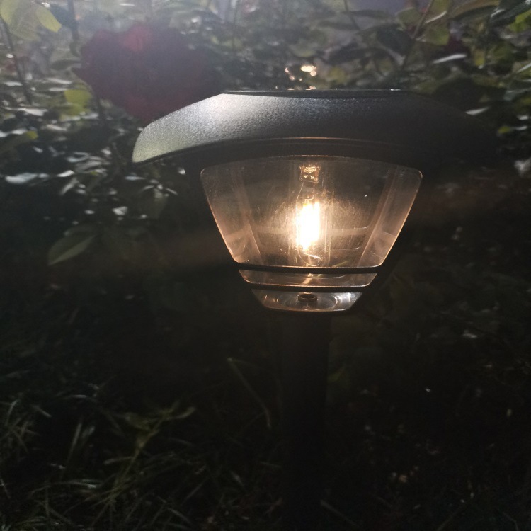 亚马逊太阳能草坪钨丝灯户外庭院景观路灯防水光控插地暖光装饰灯