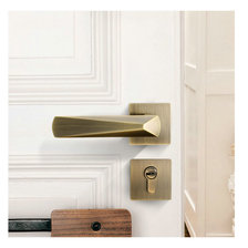 分体锁具卧室磁吸静音门把手青古铜门锁室内房间门执手锁