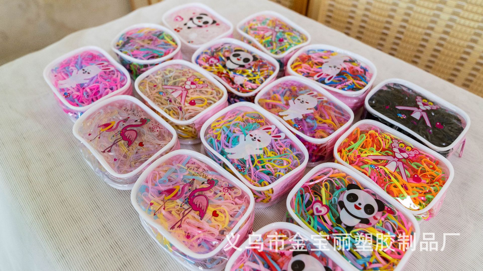 Jinbaoli Factory direct sales of children's headwear, hair ties, disposable rubber bands for women, hair ties for girls, baby hair bands, and rubber bands details Picture