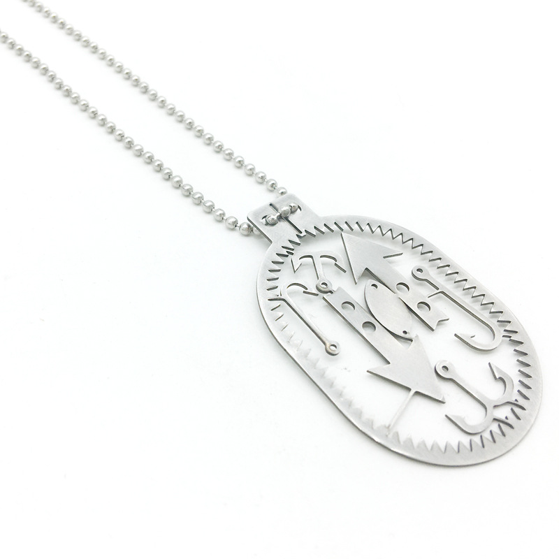 Amazon's best-selling fishhook card necklaces, card knives, outdoor multi-functional fishhook cards, fishing tools, and field equipment Item Picture