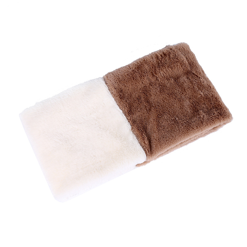 Cross-Border Amazon Winter Patchwork Rex Rabbit Fur Bib Thick Imitation Fur For Men And Women Couples Warm Fur Scarf Accessories details Picture