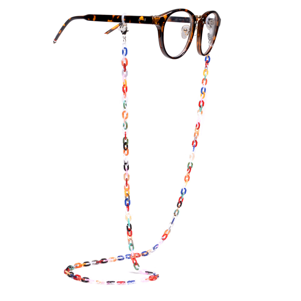 Mini acrylic eyewear chain women's neck anti-loss anti-slip eyewear lanyard cross border fashion reading eyewear strap