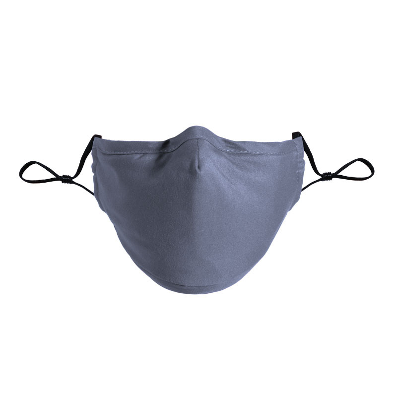 Transboundary solid color sunscreen cloth mask dust adjustment earband washable and interchangeable filter mask adult pure cotton details Picture