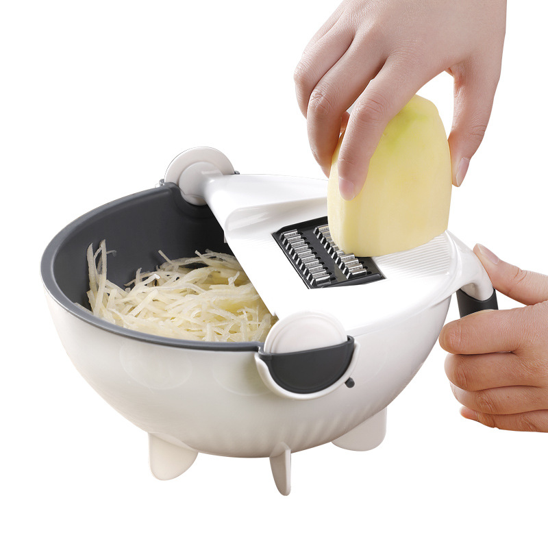 Lazy multi-functional vegetable cutter 9 in 1 household manual round fruit and vegetable slicer filigree fancy vegetable cutter kitchen Item Picture