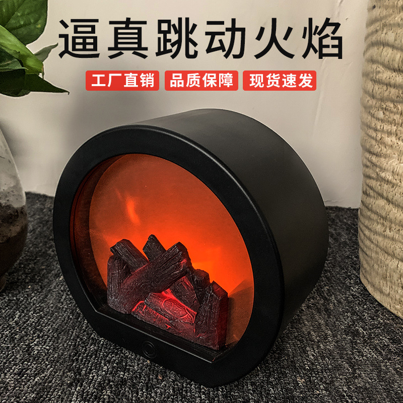 Amazon/时尚圆形触摸/装饰木炭风灯细节图