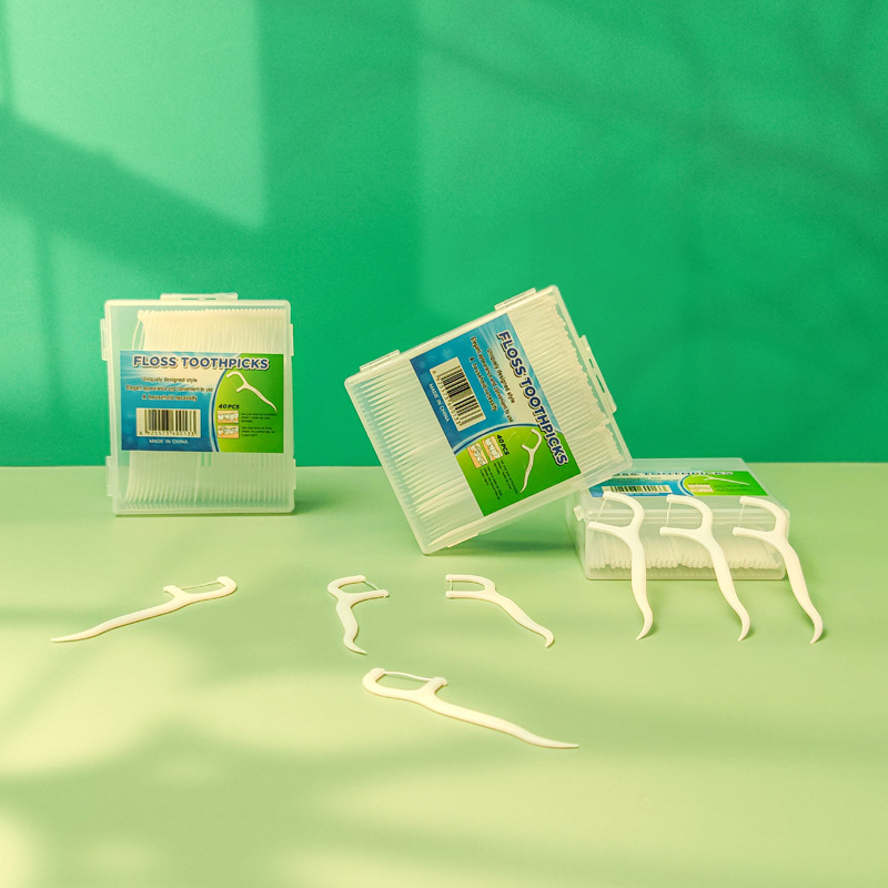 Family-sized dental floss, ultra-thin household flat floss picks, portable and portable classic disposable children's box floss picks details Picture