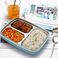 304不锈钢饭盒 便携餐具套装 学生儿童保温环保 卫生 餐盘 3格4格图