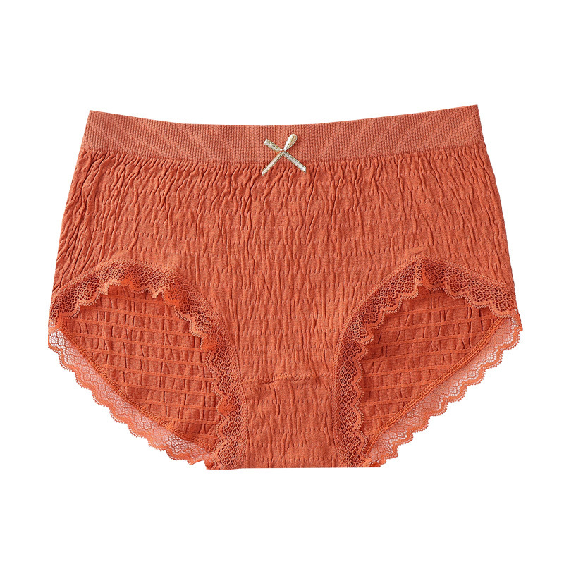 Women's Underwear Seamless Comfortable Pure Cotton Crotch Breathable Girl Mid-Waist Plus Size Sexy Lace Hip Lift Women's Triangle Underwear Item Picture
