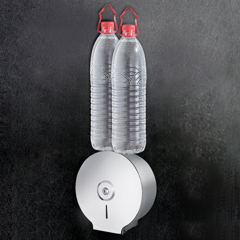 Large roll paper boxes, stainless steel public restrooms, hotel toilets, wall-mounted waterproof toilet paper racks, large plate tissue paper racks Application Scenario