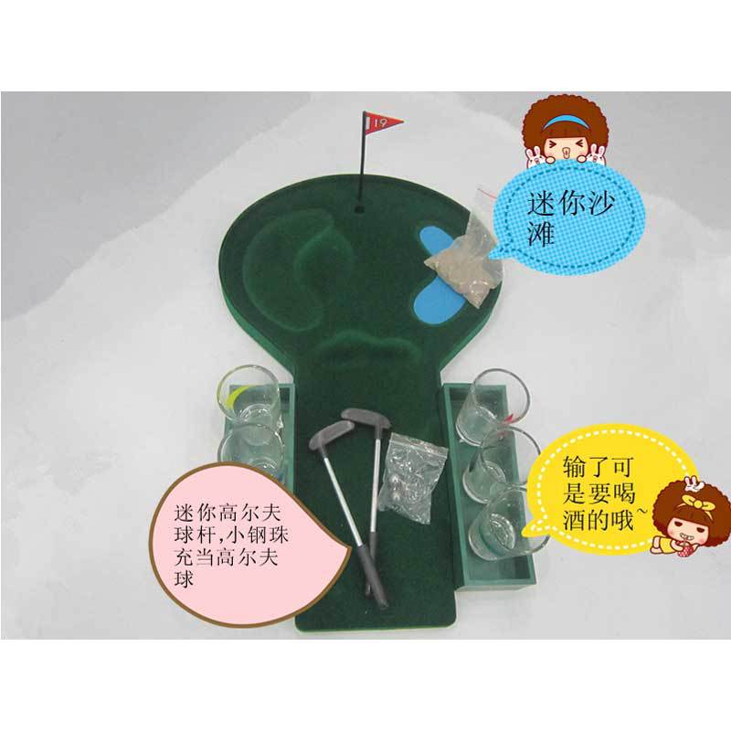 Table fun mini Golf game, bar wine glass game, mini table golf game set details Picture