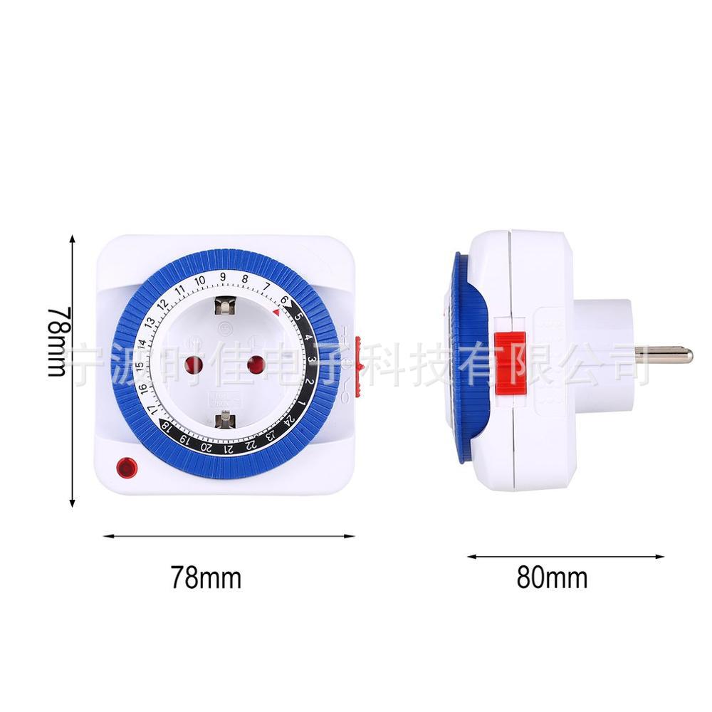 The mechanical timer household smart timing socket operates in a 24-hour cycle, with the timer switch automatically cutting off the power supply Application Scenario