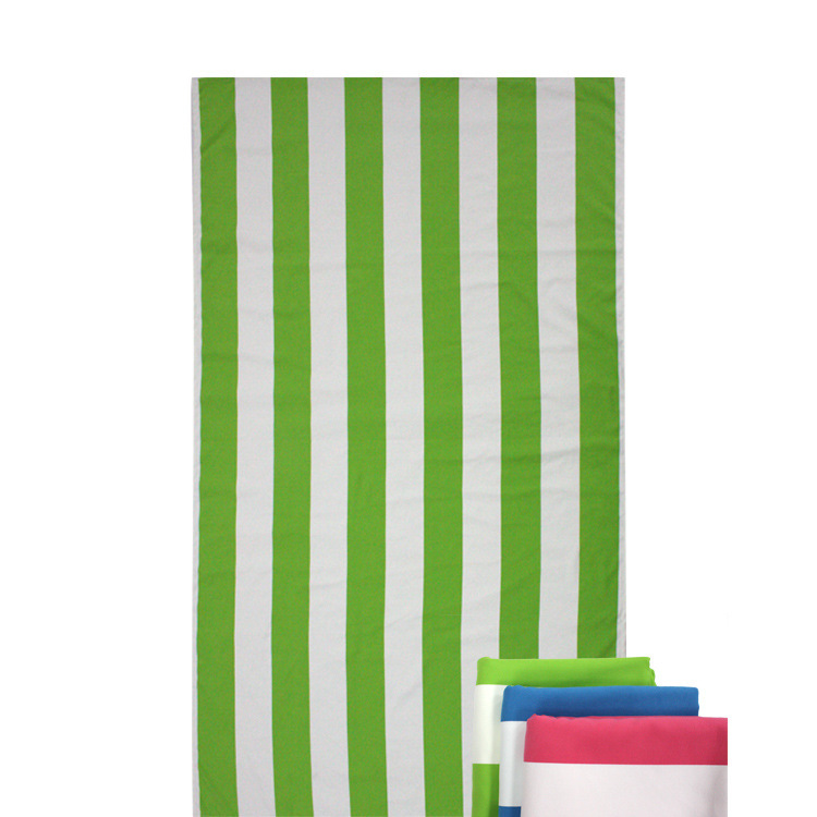 Cross-Border Amazon Striped Beach Towel Ultra-Fine Recycled Fiber Towel Double-Sided Velvet Absorbent Quick Drying Towel details Picture