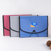 Color buckle briefcase large capacity office data storage document bag PP waterproof portable document bag