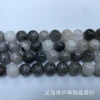 Cross-border direct sales of semi-finished natural stone black hair crystal round beads, Han-style hairpins, loose beads, handcrafted jewelry accessories wholesale Specification image