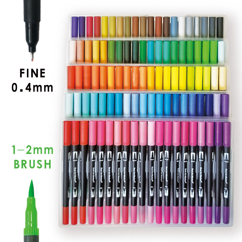 Cross-border 12/24/36/48/60/72/100/120/132 color double-headed watercolor pen mark comic art Application Scenario