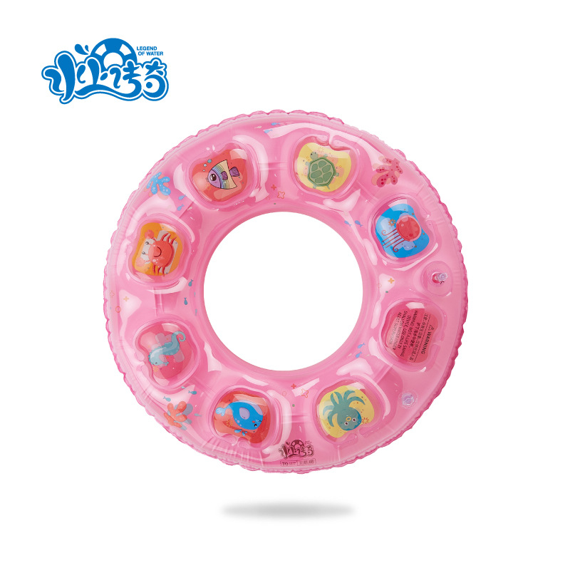 Manufacturers Wholesale Swimming Ring Double Air Bag Crystal Swimming Ring Children's Thickened Cartoon Water Inflatable Toys 50~90# details Picture