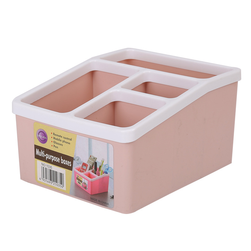 Storage Box Desktop Clutter Organizer Home Living Room Storage Box Plastic Multi-Compartment Organizer Box Application Scenario