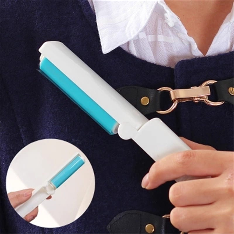 Portable Folding Washable Dust Removal Drum Lint Applicator Clothes Dust Brush Can Be Recycled
