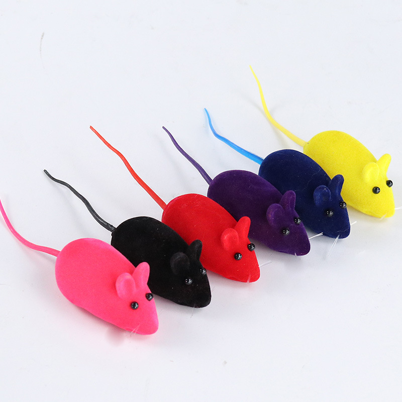 彩色小老鼠玩具 猫咪玩具 发声宠物玩具 仿真老鼠玩具宠物用品详情图4