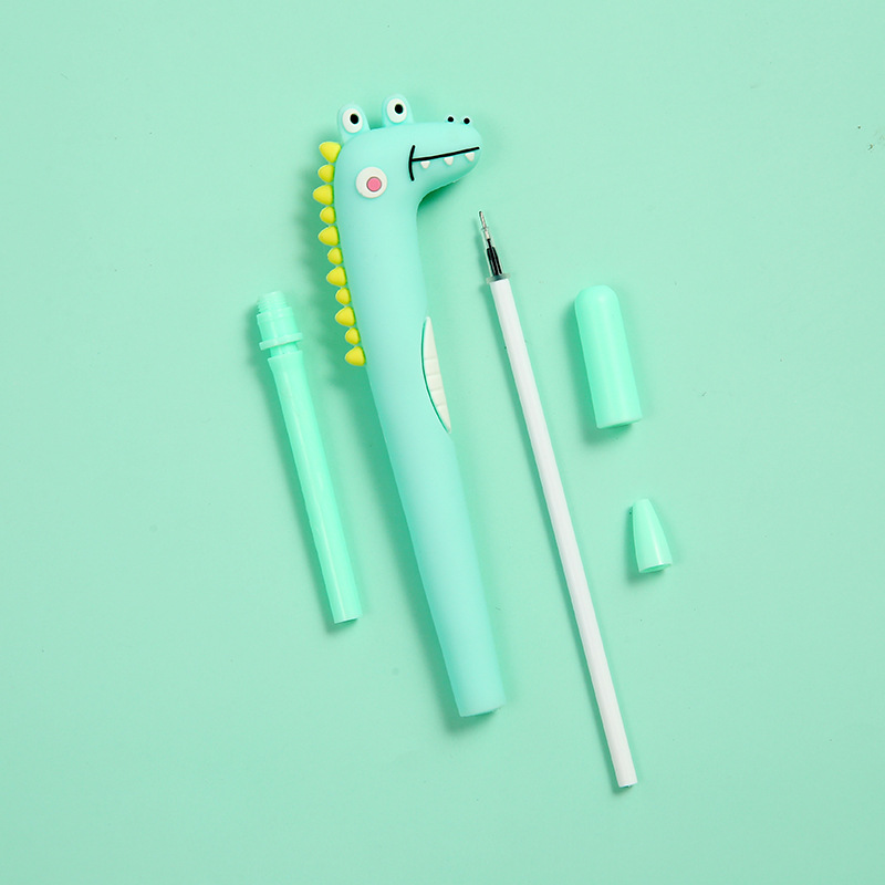 Dinosaur crocodile fun gel pen for students, simple, artistic, cute and creative, popular Korean version custom factory direct sales Specification image