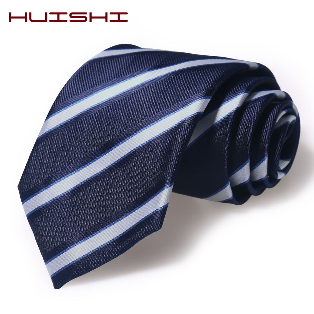 The manufacturer offers custom-made and sample-made business striped high-end 8CM polyester men's simple hand-tied ties in stock Application Scenario