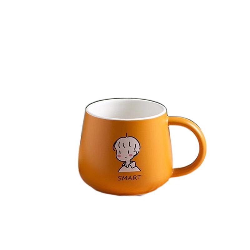Creative couple mugs, fresh and simple girl milk coffee ins style large-capacity ceramic drinking cups