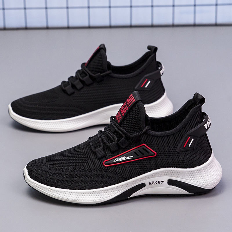 Men's Sports Shoes 2022 New Fly-Woven Mesh Casual Shoes Cross-Border Wholesale Running Shoes Trend Men's Shoes Spring details Picture