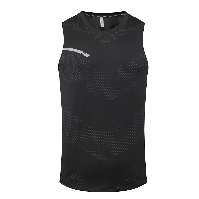 Summer Outdoor Sports Quick-Drying Clothes For Men Fitness Running Breathable Top Basketball Loose Sleeveless Crew Neck Vest For Women Item Picture