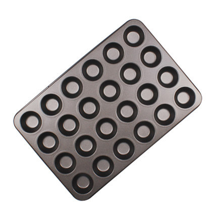 24-cup pudding mold for baking supplies, non-stick coated baking tray, 24-cup mini round pudding mold