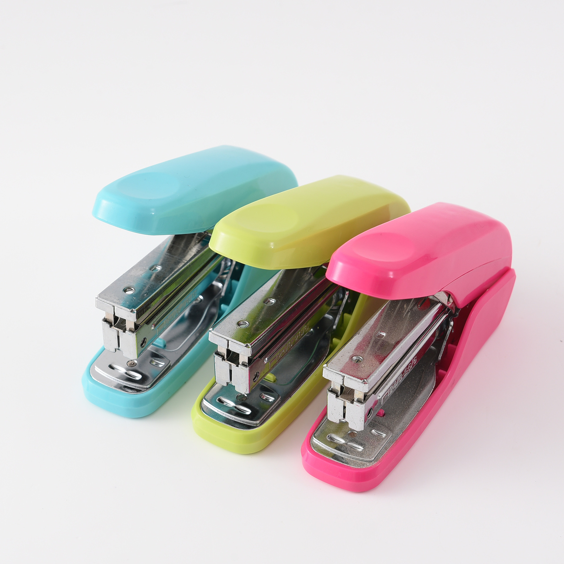 Factory direct supply cross-border exclusive 0623 Metal 3-color stapler, metal multi-functional labor-saving type, factory dedicated details Picture
