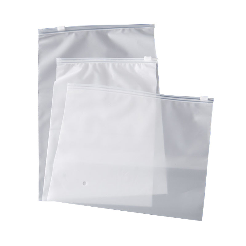 Clothing Zipper Bag Pe Transparent Zipper Bag Outerwear Clothes Packing Bag Plastic Frosted Sealed Bag Wholesale Item Picture