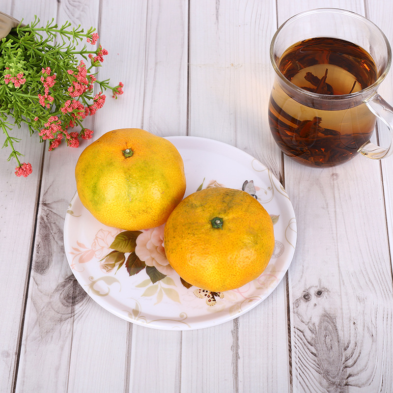 New Peony Pattern Tray Small Heat Cushion Plate Fruit Tray Tray Dinner Plate Family Dining Table Living Room Plate Application Scenario