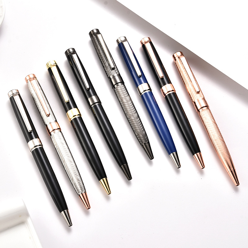 Manufacturers Wholesale Metal Ballpoint Pen Engraved Rotary Pen Fashion Office Stationery Advertising Gift Pen Wholesale full figure