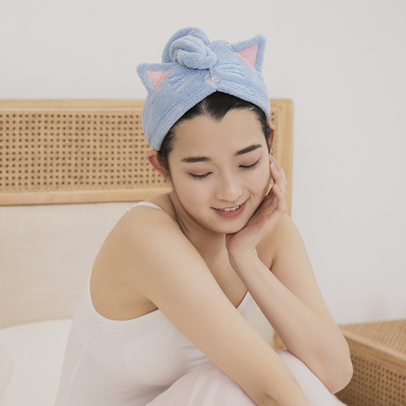 干发帽/东泉干发巾/干发巾/浴帽女可爱/干发帽女拼接韩版细节图