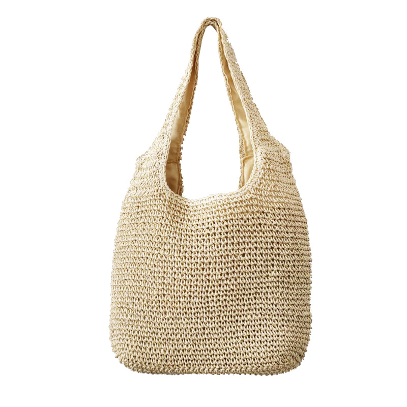 2023 New Women's Fashion Bag Niche Braided Bag Single Shoulder Underarm Bag Beach Handmade Straw Bag Wholesale Item Picture