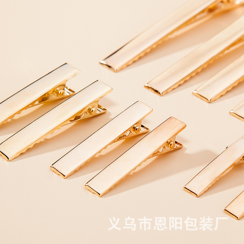 鸭嘴夹发夹diy底夹方形发卡底胚手工材料边夹鳄鱼夹金属发卡配饰详情17